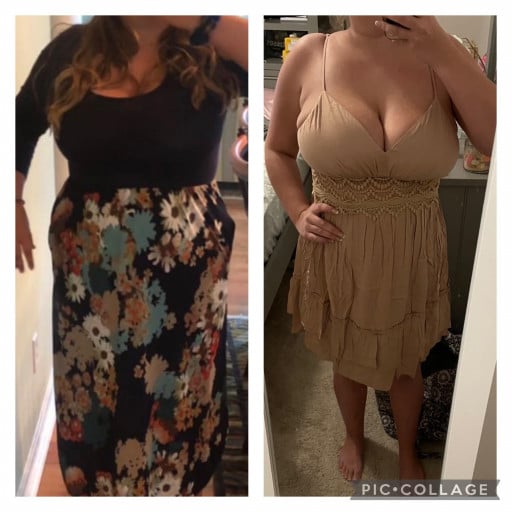 Progress Pics of 57 lbs Fat Loss 5 feet 2 Female 215 lbs to 158 lbs