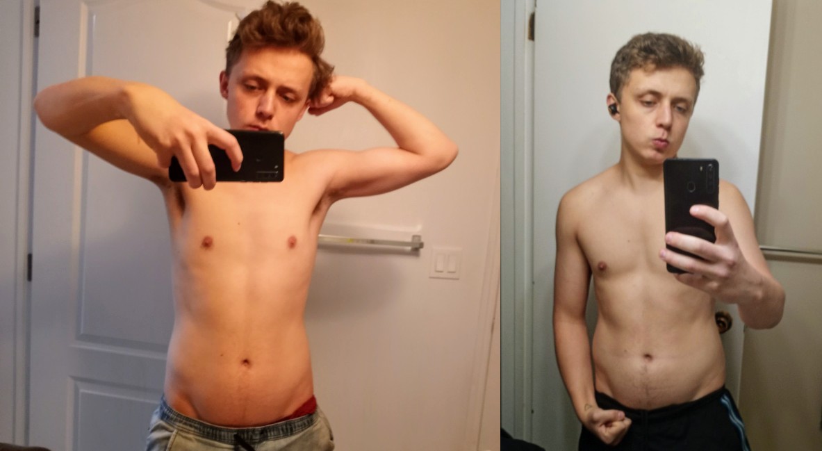 Before and After 7 lbs Weight Loss 5 feet 9 Male 176 lbs to 169 lbs