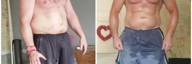 Before and After 22 lbs Fat Loss 5 feet 8 Male 220 lbs to 198 lbs
