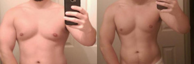 18 lbs Weight Loss Before and After 5 foot Male 198 lbs to 180 lbs