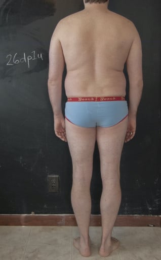 A photo of a 5'10" man showing a snapshot of 201 pounds at a height of 5'10