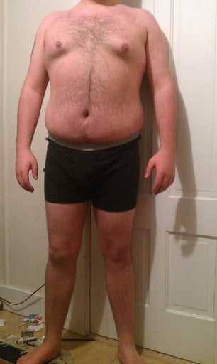A progress pic of a 6'4" man showing a snapshot of 270 pounds at a height of 6'4