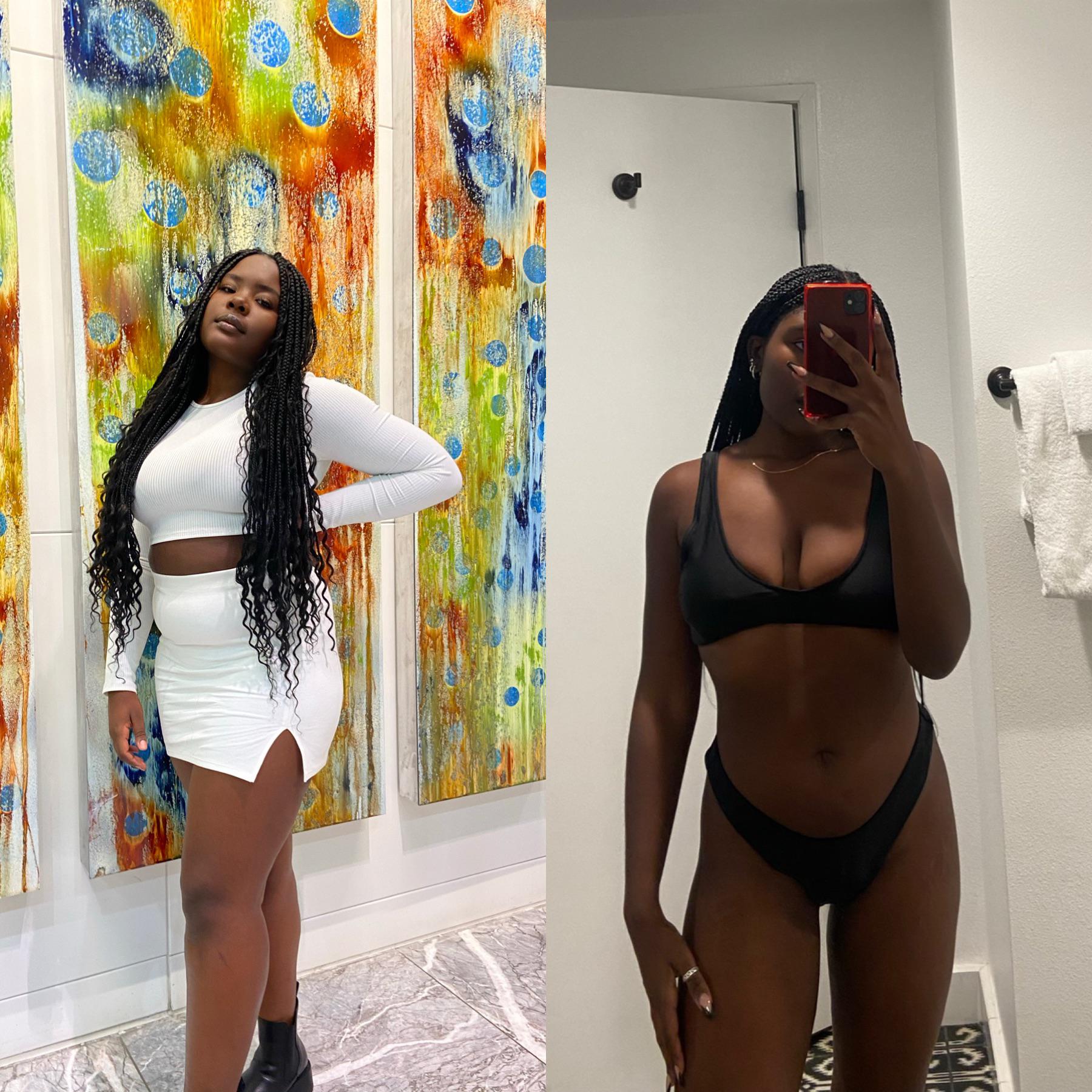 Before and After 50 lbs Fat Loss 5 feet 3 Female 185 lbs to 135 lbs