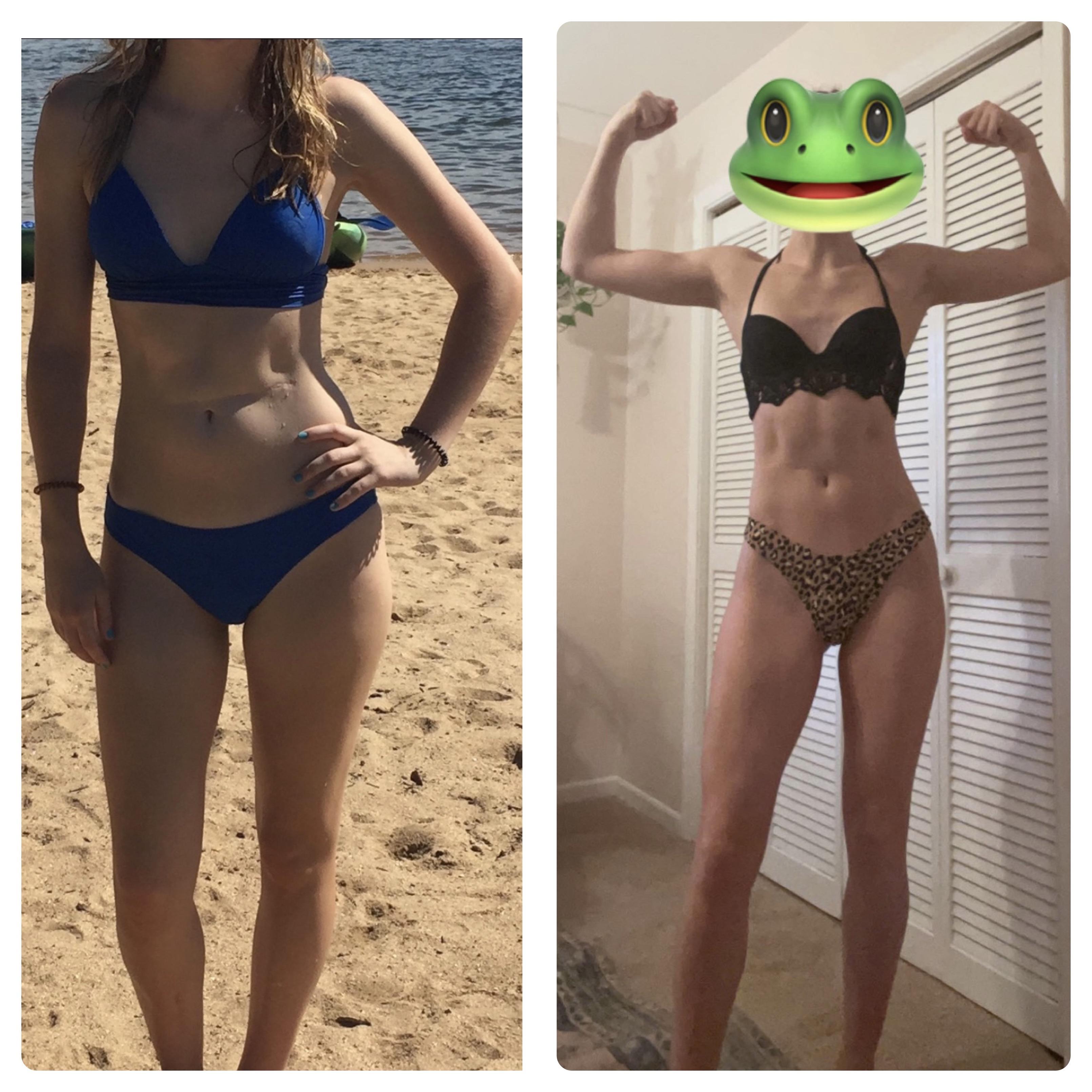 Progress Pics of 6 lbs Weight Gain 5 feet 9 Female 138 lbs to 144 lbs