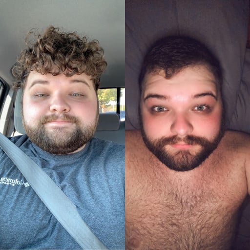 5 feet 11 Male 60 lbs Fat Loss Before and After 270 lbs to 210 lbs