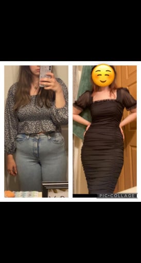 25 lbs Fat Loss 5'10 Female 185 lbs to 160 lbs