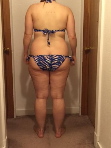 A progress pic of a 5'6" woman showing a snapshot of 190 pounds at a height of 5'6