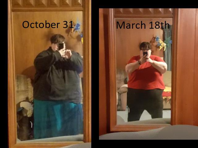 5'5 Female 105 lbs Fat Loss Before and After 580 lbs to 475 lbs