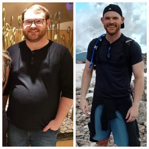 5'8 Male 33 lbs Fat Loss Before and After 196 lbs to 163 lbs