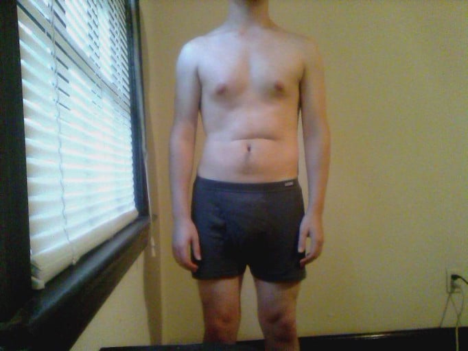 A picture of a 5'7" male showing a snapshot of 160 pounds at a height of 5'7