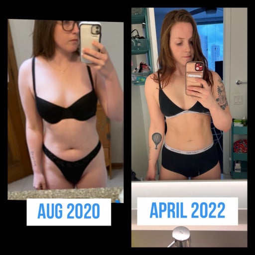 Before and After 10 lbs Weight Loss 5 feet 4 Female 148 lbs to 138 lbs