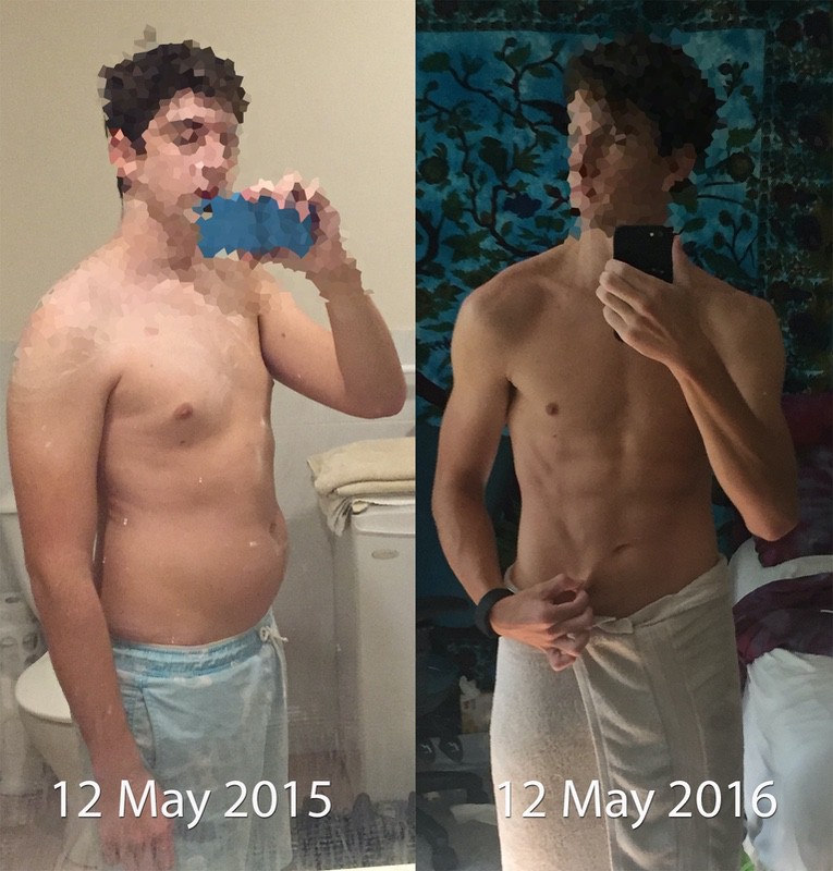 5'9 Male Before and After 34 lbs Fat Loss 170 lbs to 136 lbs