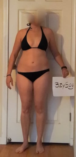 A picture of a 5'5" female showing a snapshot of 153 pounds at a height of 5'5