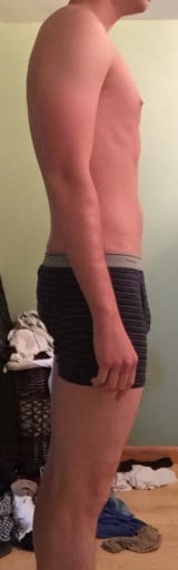 A picture of a 6'5" male showing a snapshot of 211 pounds at a height of 6'5