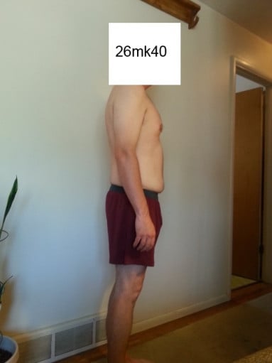 A picture of a 5'8" male showing a snapshot of 160 pounds at a height of 5'8