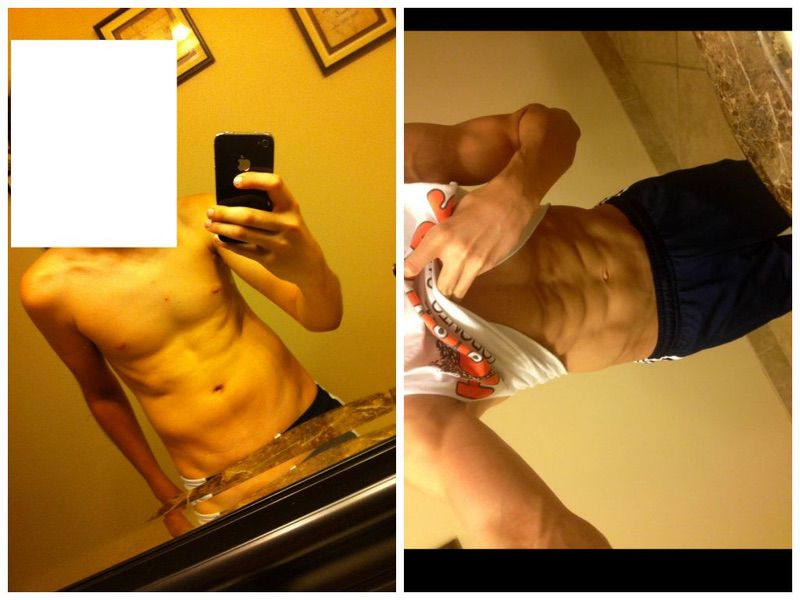 Progress Pics of 22 lbs Weight Gain 5 foot 7 Male 98 lbs to 120 lbs