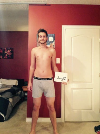 A photo of a 6'2" man showing a snapshot of 164 pounds at a height of 6'2