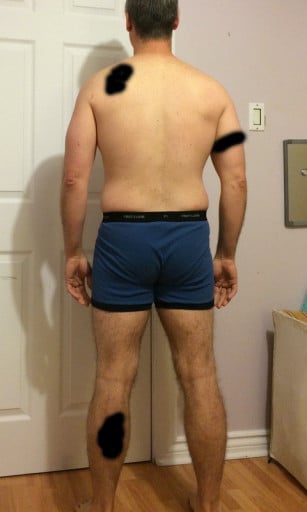 A photo of a 5'8" man showing a snapshot of 163 pounds at a height of 5'8