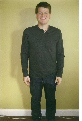 A photo of a 5'11" man showing a weight loss from 327 pounds to 205 pounds. A total loss of 122 pounds.