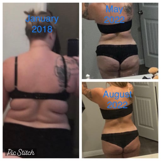 5'2 Female Progress Pics of 75 lbs Weight Loss 235 lbs to 160 lbs