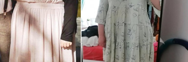 Progress Pics of 68 lbs Weight Loss 5 feet 8 Female 330 lbs to 262 lbs