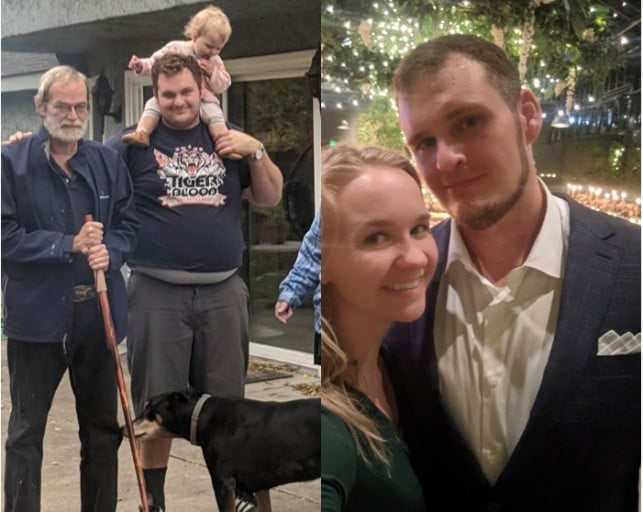 90 lbs Weight Loss Before and After 6'4 Male 360 lbs to 270 lbs