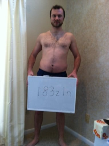 A progress pic of a 6'2" man showing a snapshot of 206 pounds at a height of 6'2