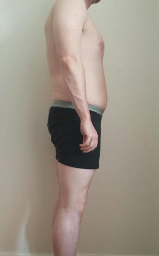 A photo of a 5'11" man showing a snapshot of 199 pounds at a height of 5'11