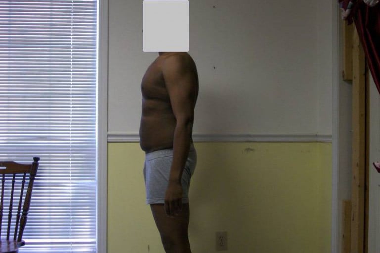 A before and after photo of a 5'10" male showing a snapshot of 188 pounds at a height of 5'10