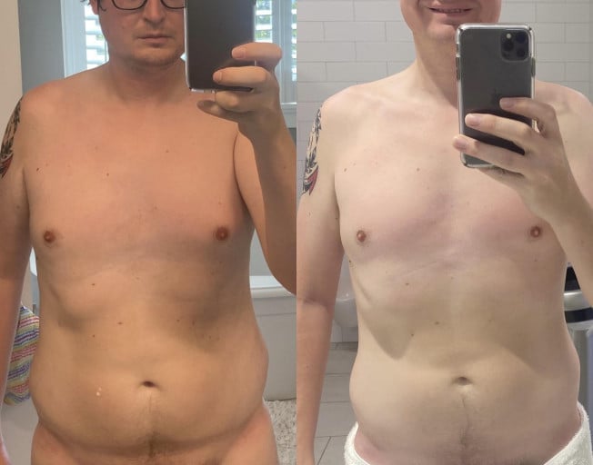 6'8 Male Progress Pics of 28 lbs Weight Loss 245 lbs to 217 lbs