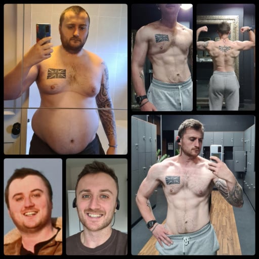 Progress Pics of 91 lbs Weight Loss 5'9 Male 276 lbs to 185 lbs