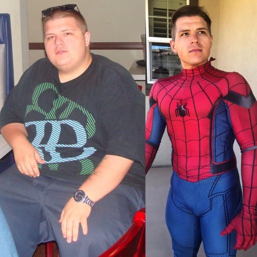 5 foot 8 Male Before and After 160 lbs Weight Loss 360 lbs to 200 lbs