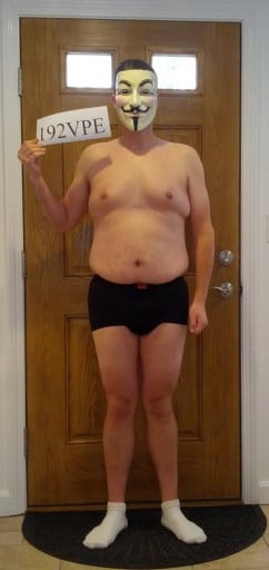 A photo of a 5'11" man showing a snapshot of 190 pounds at a height of 5'11