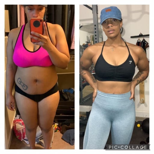 Progress Pics of 37 lbs Weight Loss 5'8 Female 215 lbs to 178 lbs