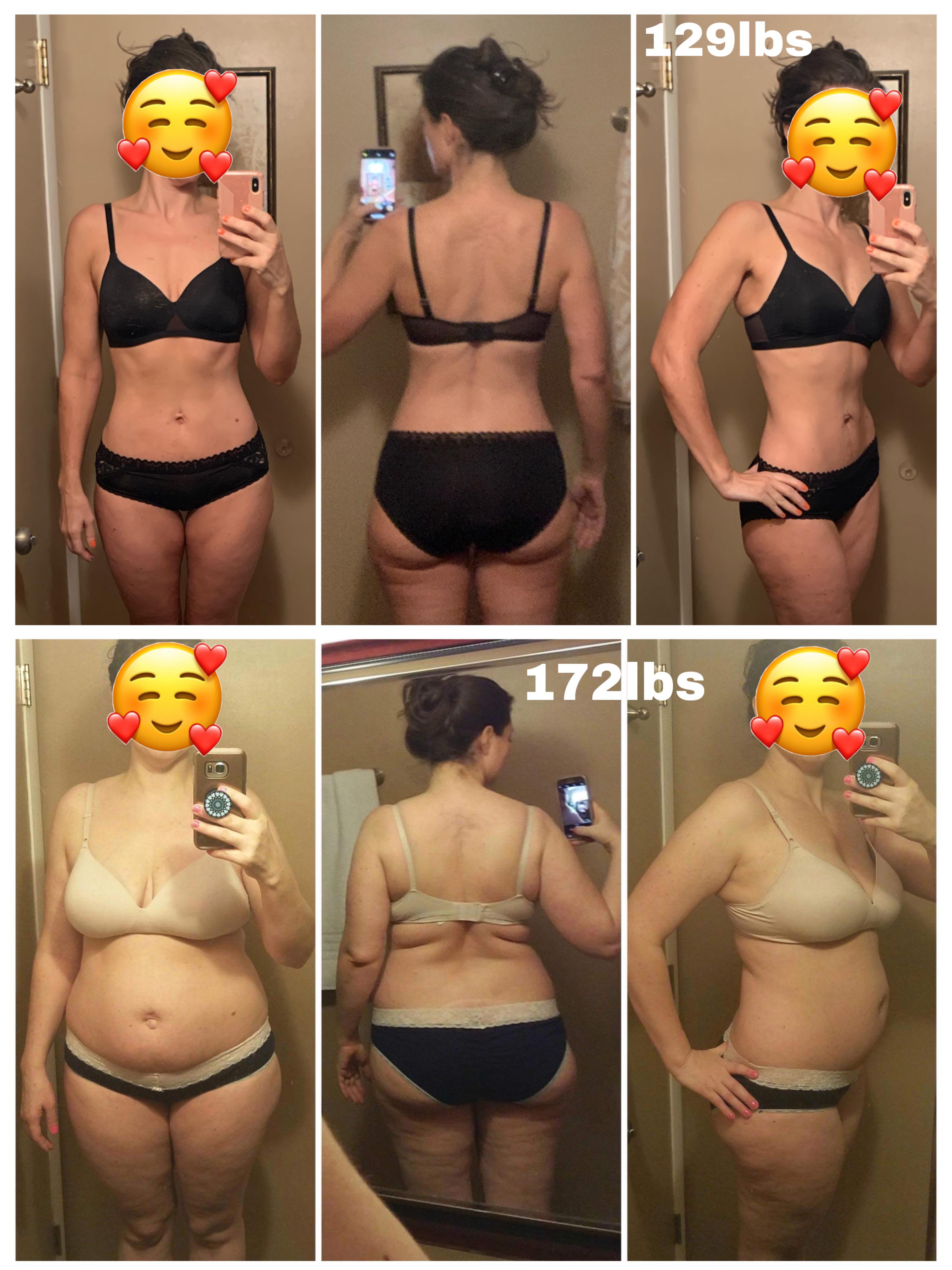 5 feet 6 Female Progress Pics of 43 lbs Weight Loss 172 lbs to 129 lbs