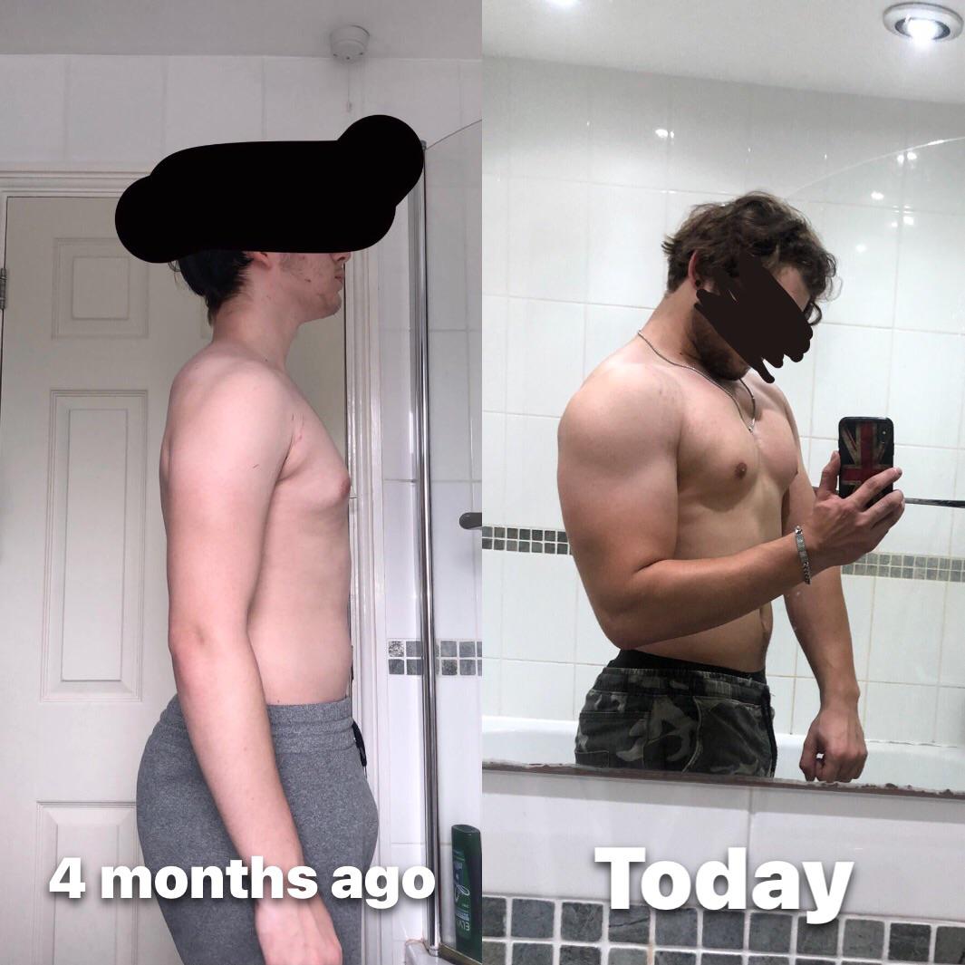 18 lbs Weight Gain 6 foot Male 176 lbs to 194 lbs