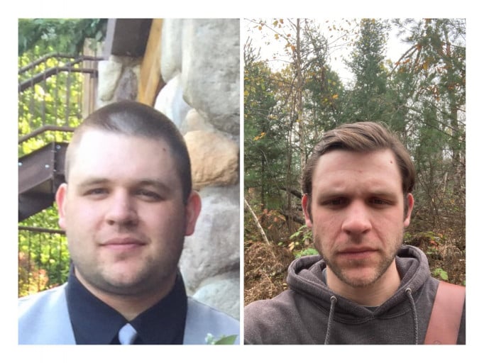 125 lbs Weight Loss Before and After 6 feet 2 Male 325 lbs to 200 lbs