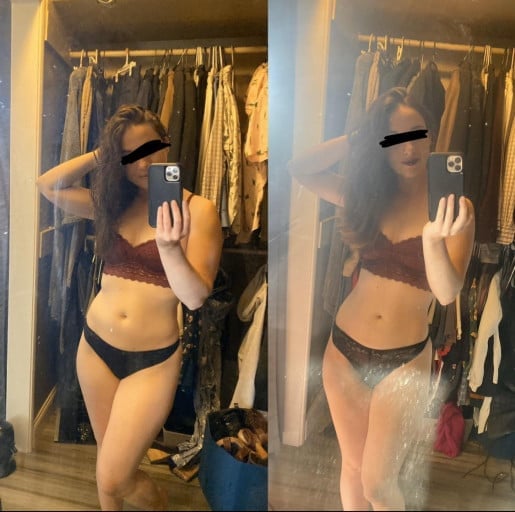 5 foot 2 Female 20 lbs Fat Loss Before and After 125 lbs to 105 lbs
