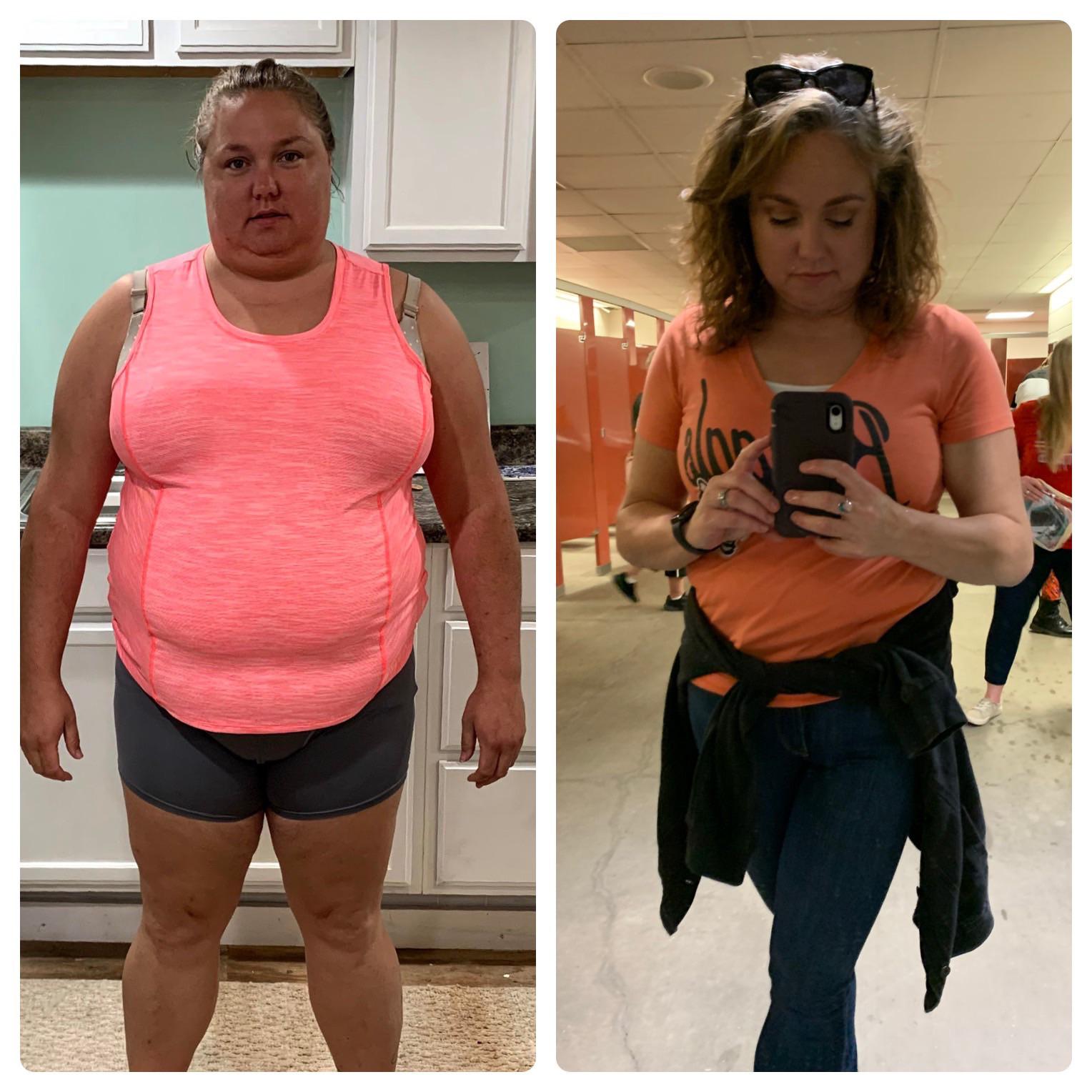 106 lbs Fat Loss Before and After 5'6 Female 285 lbs to 179 lbs