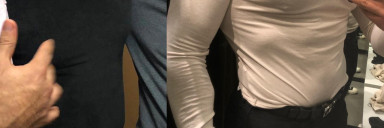 6 foot 1 Male Before and After 67 lbs Fat Loss 320 lbs to 253 lbs