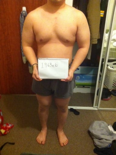 A picture of a 5'7" male showing a snapshot of 190 pounds at a height of 5'7
