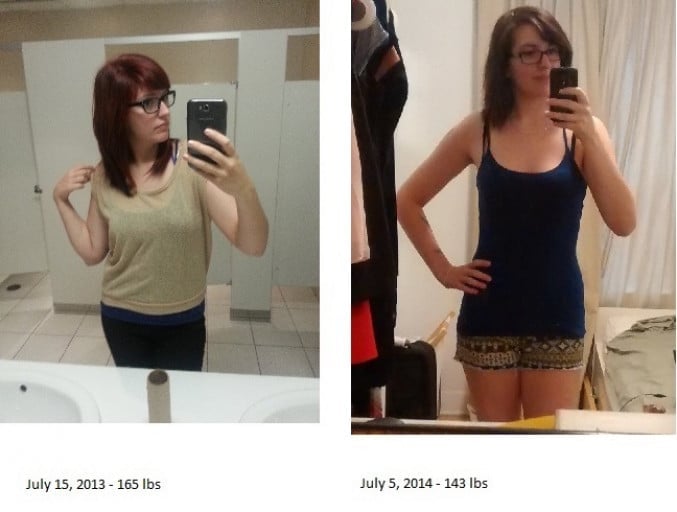 Progress Pics of 22 lbs Weight Loss 5'11 Female 165 lbs to 143 lbs