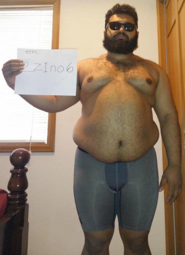 A picture of a 5'6" male showing a snapshot of 251 pounds at a height of 5'6