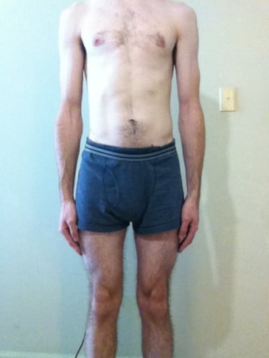 A picture of a 6'0" male showing a snapshot of 127 pounds at a height of 6'0