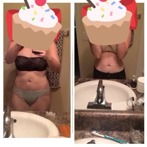 F/21/5'2" (137lbs-125lbs) SW: 150lbs (not pictured) 20 lbs to go! (NSFW Undies)