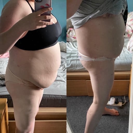 5'5 Female Progress Pics of 22 lbs Fat Loss 221 lbs to 199 lbs