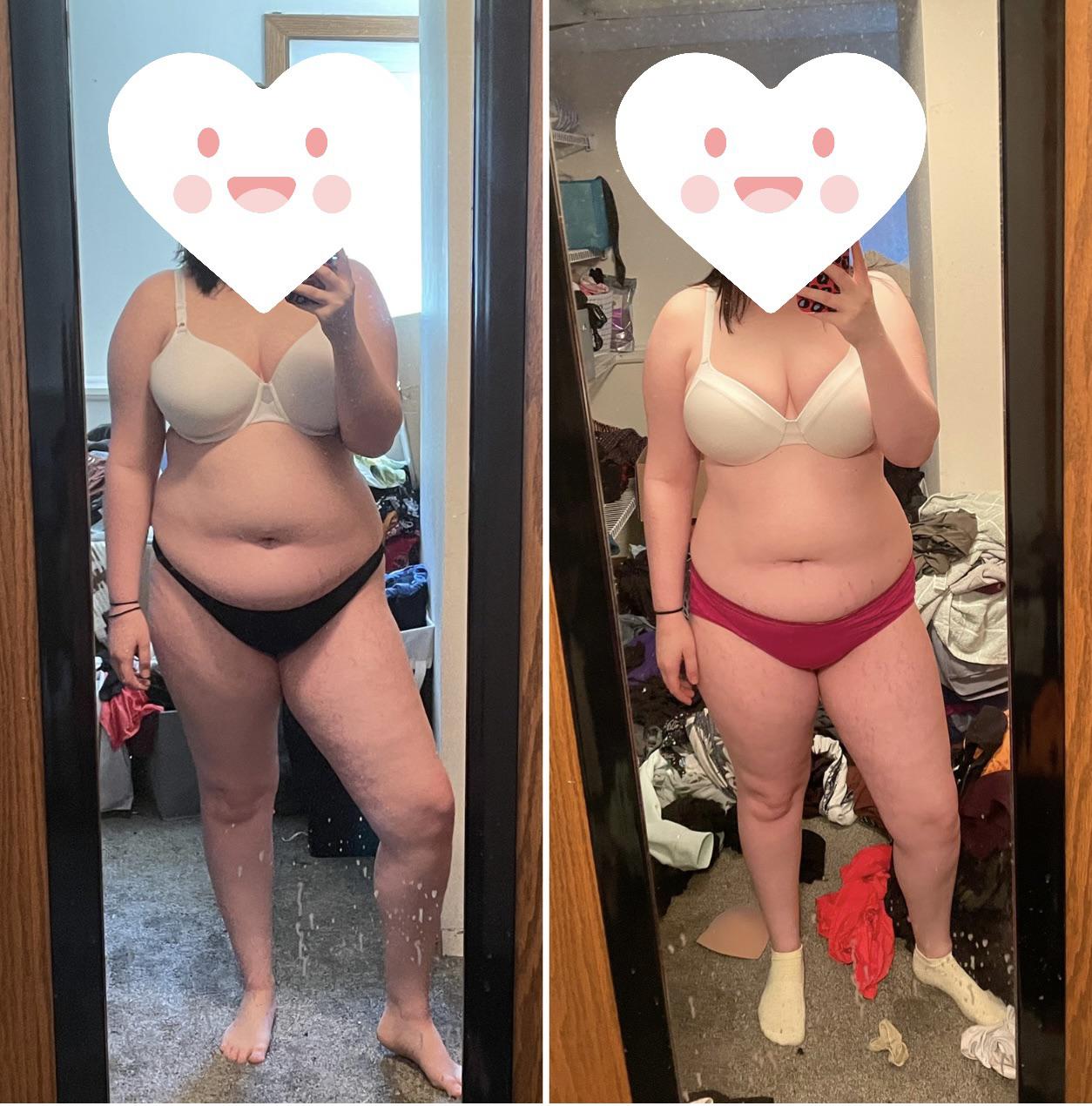 Progress Pics of 4 lbs Weight Loss 5 feet 8 Female 211 lbs to 207 lbs