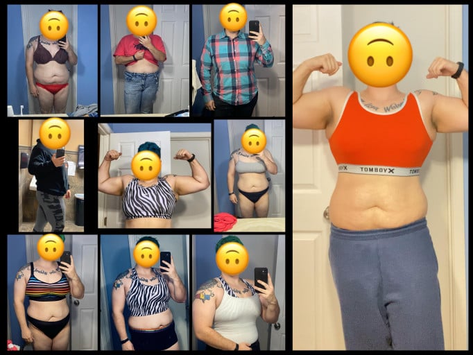 223 lbs Weight Loss 5'8 Female 245 lbs to 22 lbs