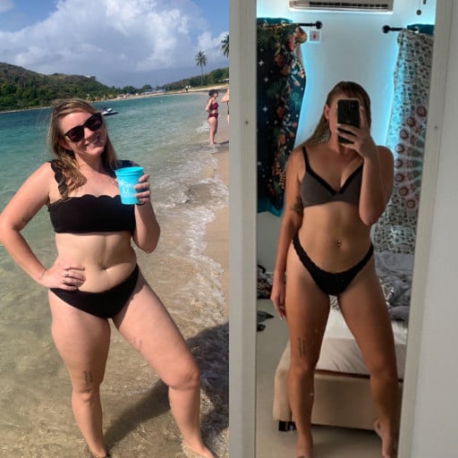 F/28/5'6 [192Lbs > 155Lbs = 37Lbs] Before Pic Is From Jan 2021

Woman Loses 37 Pounds in a Month, Feeling Amazing