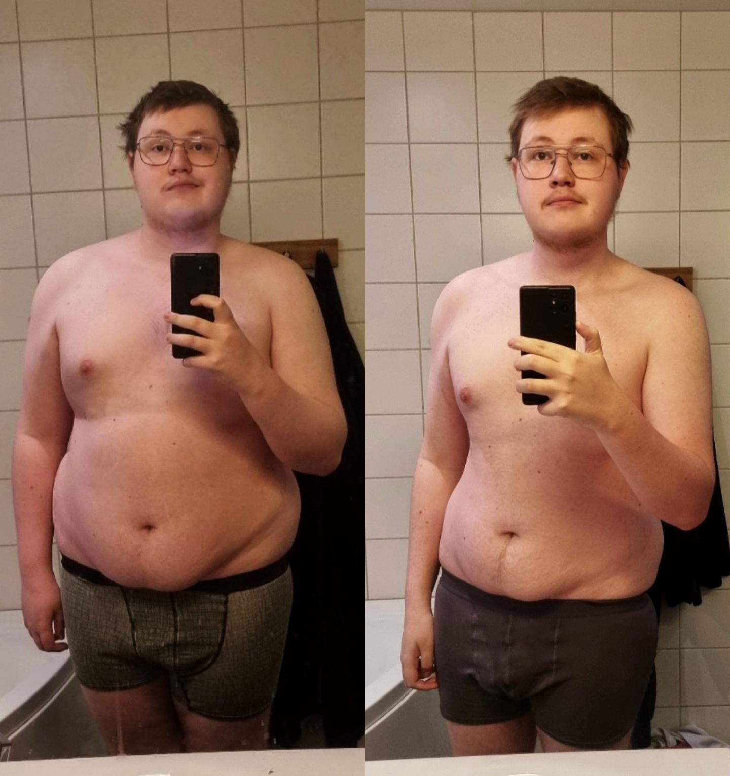 88 lbs Weight Loss Before and After 6 feet 4 Male 330 lbs to 242 lbs